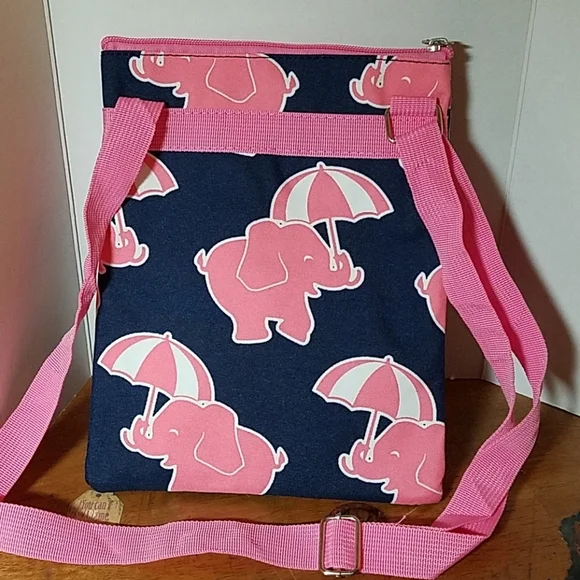 Simply Southern Elephant Umbrella Blue & Pink - Picture 5 of 5